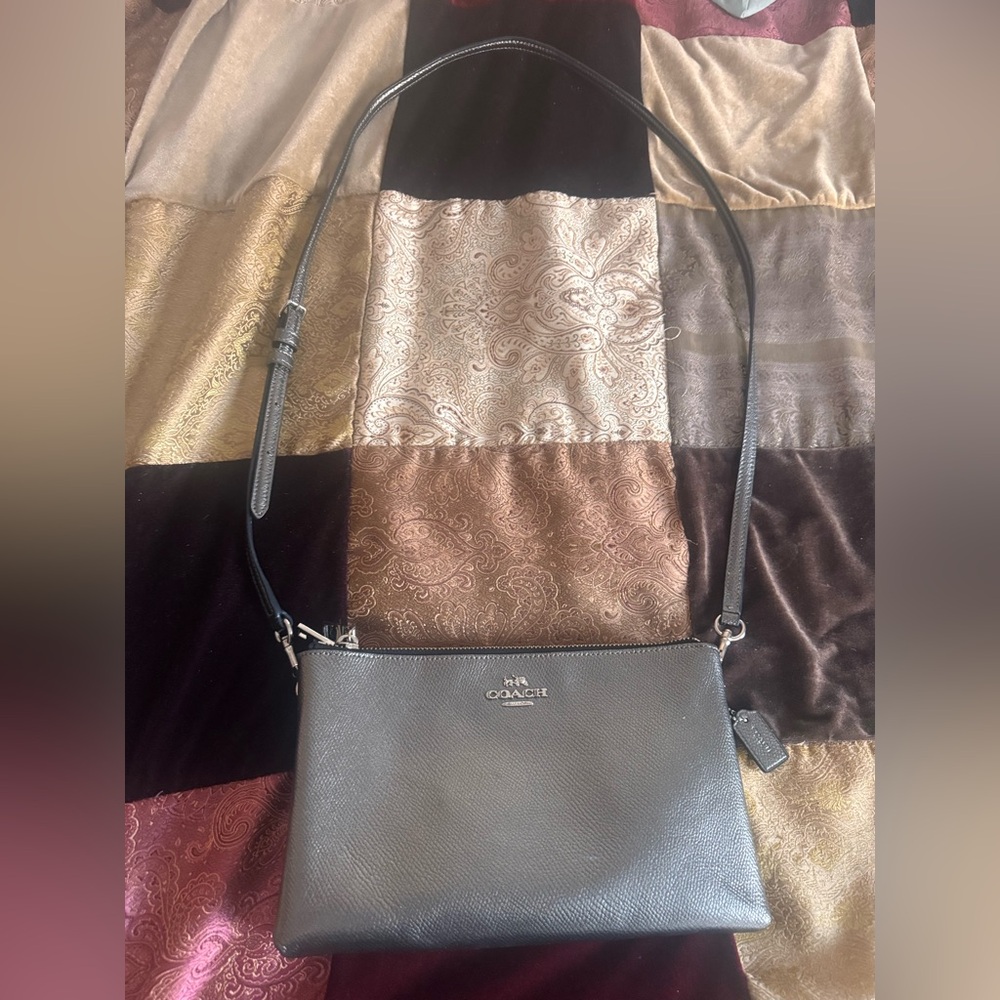 Coach Lyla Metallic Gray Crossbody Bag